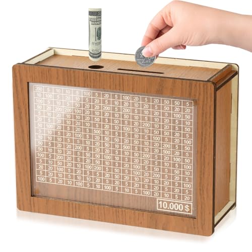10000 Savings Challenge Box, Money Saver Box 10k Smash,...